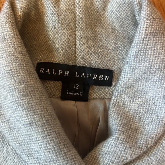 Ralph Lauren wool cashmere button front knit jacket grey with silver shimmer - Picture 2 of 6